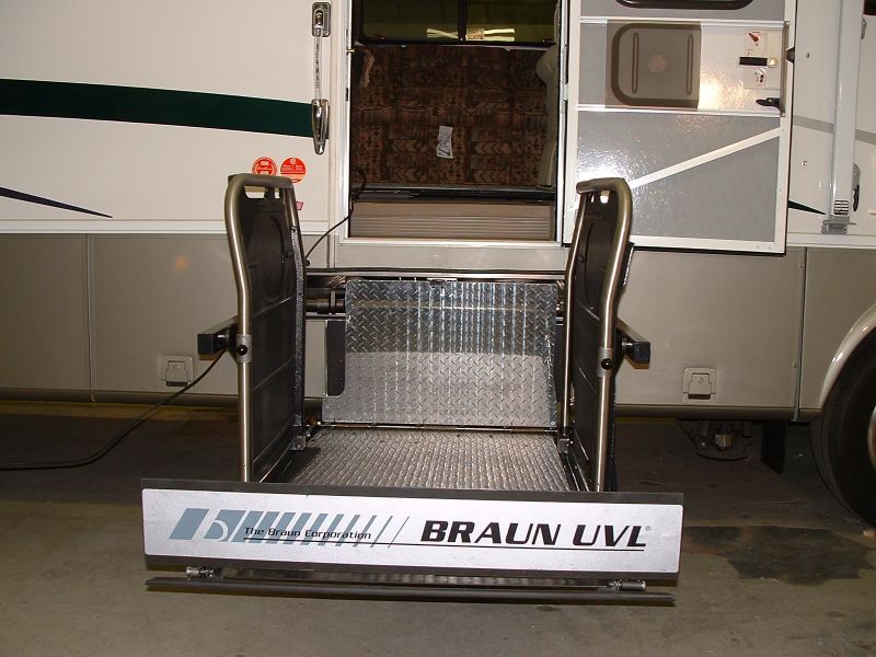 Motorhome with UVL lift  Accessible Vehicle Solutions Calgary